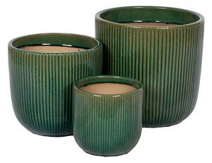 Maxton Classic Kerámia Növénytartó Szett Mohazöld 22,7x21-37,3x36cm S3