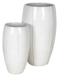 Alden Vase Giant Kerámia Növénytartó Szett Fehér 44x77-57x100cm S2