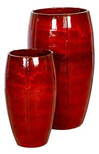 Alden Vase Giant Kerámia Növénytartó Szett Vörös 44x77-57x100cm S2