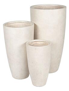 Hartford Vase Giant Kompozit Növénytartó Szett Homokszín 34,5x60-54x100cm S3