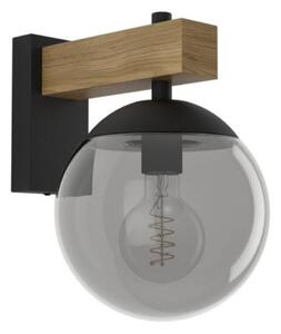 EGLO , 900671 , BUFALATA , fali lámpa , E27 , 1X40W , IP44 , fekete-átlátszó