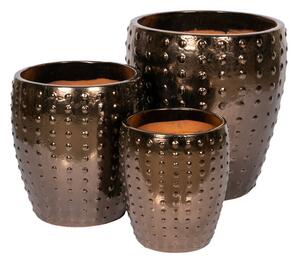 Sterling Monica Kerámia Növénytartó Szett Bronz 31x38-56x58cm S3