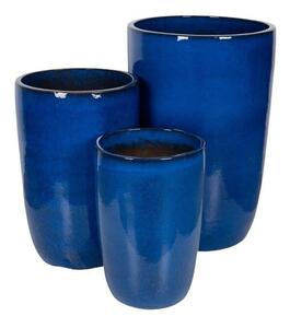 Tatum Vase Giant Kerámia Növénytartó Szett Acélkék 42x63-65x100cm S3