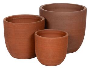 Peyton Vase Kerámia Növénytartó Szett Terrakotta 22x21-34x32cm S3