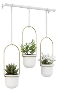 Umbra Triflora Függő Virágtartó Melamin Fehér-Arany