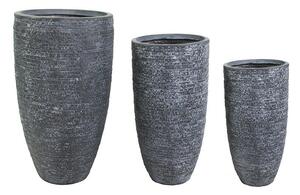 Ontario Vase Giant Kompozit Növénytartó Grafit 34x66-56x100cm S3