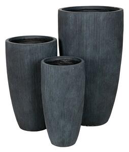 Toronto Vase Giant Kompozit Növénytartó Szett Grafit 33x66-56x100cm S3
