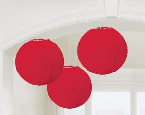 Apple Red, Piros Lampion 20,4 cm 3 db-os szett