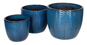 Sylva Classic Kerámia Növénytartó Szett Antik Kék 38,5x35-57x49cm S3