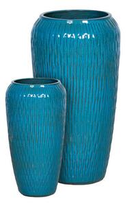 Sintra Vase Giant Kerámia Növénytartó Szett Pávakék 22,5x55,5-36x88cm S2