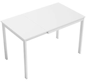 Kihúzható étkezőasztal 80-120 cm 4-6 fő részére, kihúzható mechanizmussal, fehér