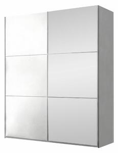 Gardróbszekrény Honolulu 124, Laminált forgácslap, 215x151x65cm, Fehér