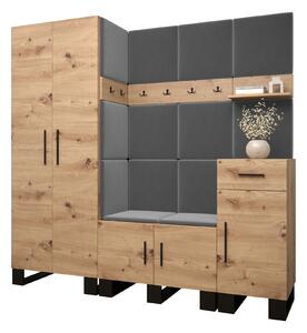 Előszobabútor Amanda 1 (artisan tölgy + sötétszürke)