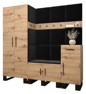 Előszobabútor Amanda 1 (artisan tölgy + fekete)