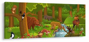 Gyermek kép állatokkal (120x50 cm)