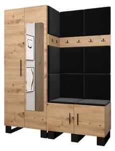 Előszobabútor Amanda 14 (artisan tölgy + fekete)