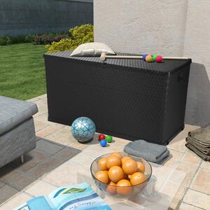 VidaXL antracitszürke PP rattan kerti tárolóláda 120 x 56 x 63 cm