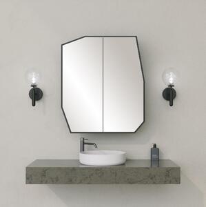 Fürdőszoba szekrény tükörrel Quentin (fekete). 1089690