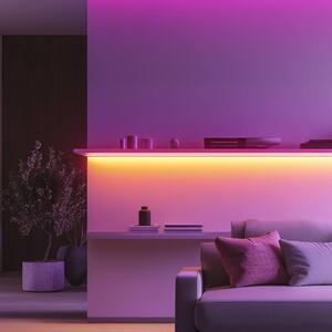 Calex Smart LED-csíklámpa, 10 m hosszú, CCT, RGB, WLAN, dimmelhető, Fehér / opál, Nappali / Étkező, Műanyag, Modern