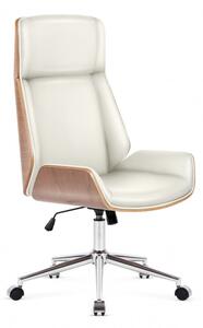 Premium Főnöki szék, kényelmes irodai szék ,modern Igazgatói szék, fej- és nyaktámasszal, műbőr, Bézs
