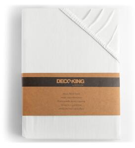 Fehér gumis jersey lepedő 200x200 cm Amber – DecoKing
