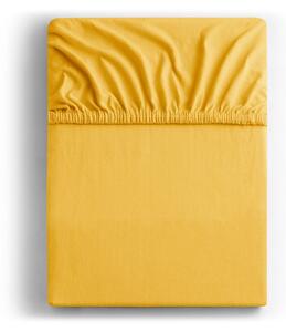 Amber Collection sárga lepedő, 180-200 x 200 cm - DecoKing