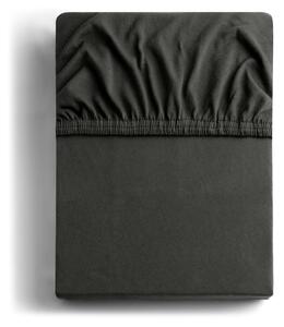 Sötétszürke gumis jersey lepedő 220x200 cm Amber – DecoKing