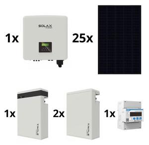 SolaX Power Napelemes készlet: SOLAX Power - 10kWp RISEN Full Black + 10kW SOLAX konverter 3f + 17,4 kWh akkumulátor SM9998-25ks