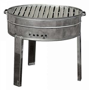 Rozsdamentes Kerti grillsütő - szürke