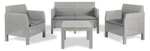 TOOMAX Matilde 4 seaters grey műanyag négyszemélyes kerti bútor garnitúra, szürke