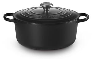 Le Creuset Signature kerek öntöttvas sütő-főzőedény, 28cm, 6,7 l, fekete