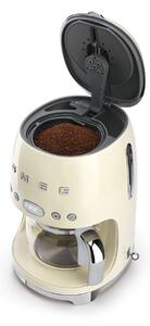 50-es évekbeli, Retro stílusú kávéfőző filteres kávéra 1,4l., 10 csésze, krémszínű - SMEG