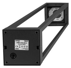 LED Lemo kerti 60 cm-es fekete színű állólámpa, GX53-as foglalattal