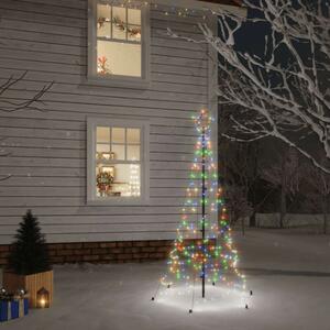 Színes fényű karácsonyfa tüskével 200 LED-del 180 cm