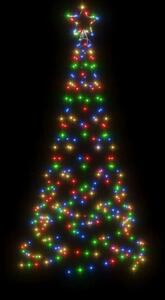 Színes fényű karácsonyfa tüskével 200 LED-del 180 cm
