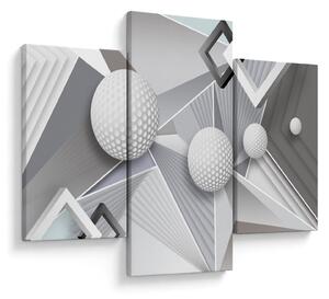 Geometriai absztrakt kép (90x60 cm)