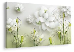 Kép virággal (90x60 cm)