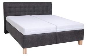 POHODA Kárpitozott ágy tárolóhellyel matrac nélkül VIOLET 180x200 cm söt. szürke PO0021