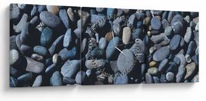 Kavicsos kép (órával) (90x30 cm)
