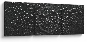 Vízcseppes kép (órával) (90x30 cm)