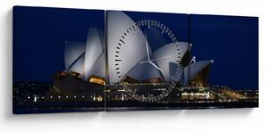 Sydney éjszakai kép (órával) (90x30 cm)
