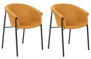 Étkező szék 2 részes készlet Anyag Narancssárga AMES