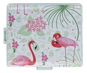 Flamingo műanyag osztott doboz, zöld