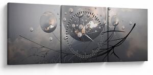 Absztrakt gömbök képe (órával) (90x30 cm)