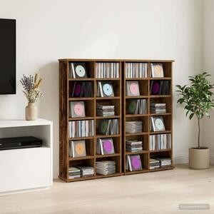 VidaXL CD szekrény 2 db Antik Fa 60 x 17 x 92 cm Szerelt Fa