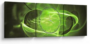 Modern absztrakt kép (órával) (90x30 cm)