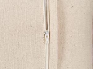 Bézs hímzett pamut szív mintás díszpárna kétdarabos szettben 30 x 50 cm GAZANIA