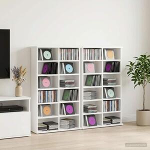 VidaXL CD szekrény 2 db Fehér 60 x 17 x 92 cm Szerelt Fa