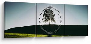 Természet kép - fa (órával) (90x30 cm)
