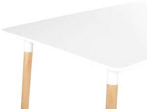 Fehér és világosbarna étkezőasztal 120 x 80 cm NEWBERRY